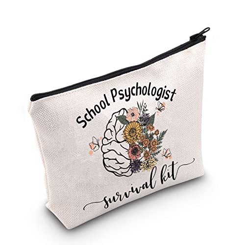 POFULL Psychologist Gift Psych Gift Psychologist survival kit Cosmetic Bag Psych Therapist Appreciation Gifts (Sc Psychologist bag)