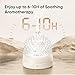 Lecdura Glass Essential Oil Diffuser, 200ml Ultrasonic Aroma Diffusers with Glass Reservoir Dome & White Plastic Base Lock Color Auto-Off Timer 7 Color Light for Home Office Bedroom Yoga
