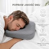 Jinfanshurich Poduszka do piercingu – 23 × 23 × 5 cm – poduszka do spania na boku z wycięciem na uchu z pianki memory – łagodzi ból ucha dla osób śpiących na boku