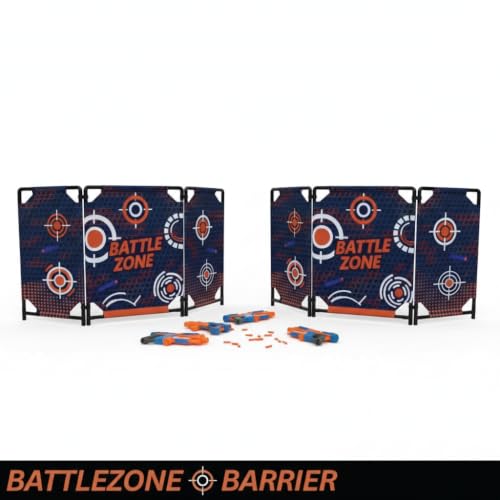 SINCOLINE Tactical Bunker & Foam Blaster Target 59x34” Combat Battle Zone Bunker Fort, Compatible with Laser Tag, Water Gun & Birthday Activities, Foldable Wall for Active Play (4 x Blue) by SINCOLINE - Used condition - Image 7