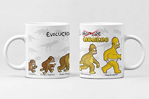 Desconocido Mug Simpsons Evolution Mug DEE Ceramica à café Homer