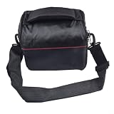 AIDNTBEO Bolsa para cámara con separadores extraíbles y correa de hombro ajustable, ajuste perfecto para cámaras SLR de 2 a 3 lentes, flash u otros accesorios
