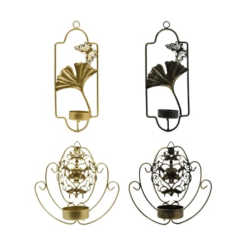 Bougeoirs muraux décoratifs durables au design gingko épuré - 2
