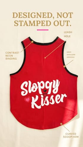 Image of CutiePaw T-Shirt for Dogs and Cats (Pack of 1) | Printed Pet T-Shirts | Dog T Shirts | Trendy Vest | Sleeveless Cotton Tshirt | Comfortable & Breathable Pet Clothing | Summer Tshirts for Dogs and Cats