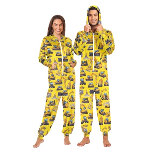 Amazon.com: UMIRIKO Unisex Adult Cute Construction Vehicles Yellow