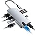 Produktbild UNEEDE USB C Hub 8 in 1 Premium Aluminium USB C Adapter 100W PD Ladeanschluss,4K HDMI,RJ45 Ethernet,SD/TF Kartenleser,3 USB 3.0 für MacBook Pro, XPS und Tablets USB C