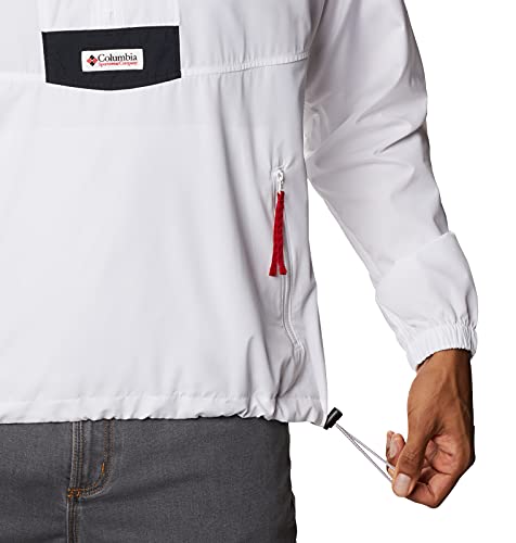 Columbia Men's Riptide Anorak Jacket, Uga - White/Bright Red/Black, Large #TOP4