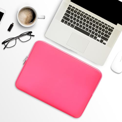 RAINYEAR 15.6 Inch Laptop Sleeve Case Padded Carrying Bag, Bright Pink by RAINYEAR make life easier - Used condition - Image 6