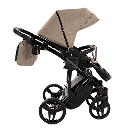 Lux4Kids Junama Kinderwagen Kombikinderwagen Premium Buggy Babyschale +Zubehör Isofix Wählbar Diamond by Ferriley & Fitz Stone 07 4in1 Autositz +Isofix
