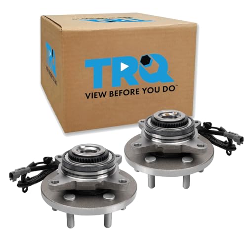 TRQ Front Left and Right Wheel Bearing and Hub Assembly Set 2 Piece Compatible with 2017-2020 Ford F-150 Raptor
