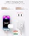 【2 Pack】 US to Japan Plug Adapter, Type A Travel Power with 3 Outlets, 3 USB Ports (2 USB C), 6 in 1 Travel Power Plug Adaptor for USA to Japanese Canada Mexico Philippines Peru
