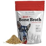 BLUEBIRD PROVISIONS Beef Bone Broth for Dogs - High Protein Bone Broth for Cats - Beef Bone Broth Powder for Dogs - Dehydrated Beef Cat Food Toppers - Dog Safe Bone Broth - Bone Broth Topper for Dogs