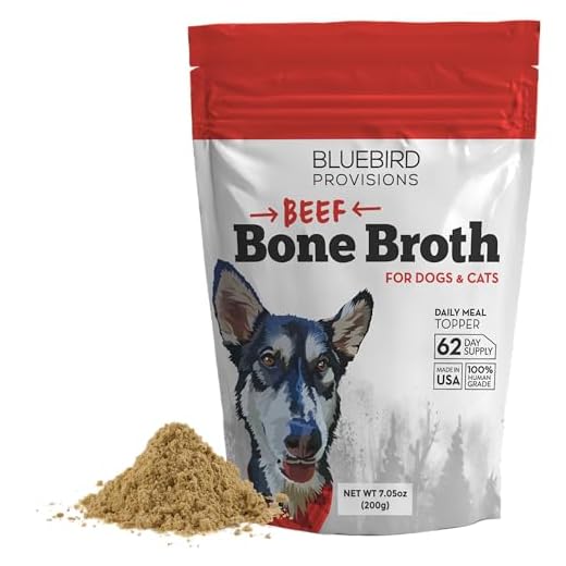 BLUEBIRD PROVISIONS Beef Bone Broth for Dogs - High Protein Dog Meal Topper - Protein Topper for Dogs - Dehydrated Beef Cat Food Toppers - Just 2 Ingredients - 7.05 oz