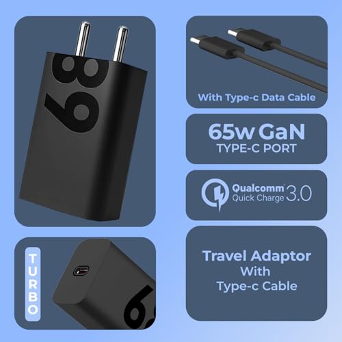 Image of UNIGEN 68W Charger Compatible with Motorola Edge 60 Pro /Fusion /Edge 50 Fusion, Edge 50 Ultra /50 Pro /Razr 50 Ultra /Moto G84 /G45 /G54 /E40 /G35, 68w Turbopower Fast Charger | Not Supports Laptop Charging