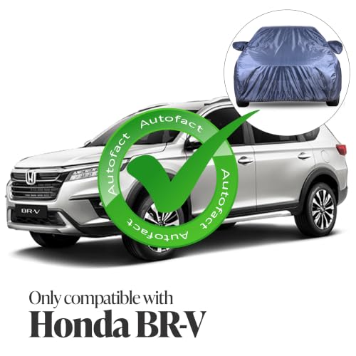Image of Autofact Premium Car Cover for BRV | All Weather Water-Resistant Full Body Car Cover | Light-Weight Triple-Stitched Outdoor Shield with UV Protection, Dustproof & Heat-Resistant