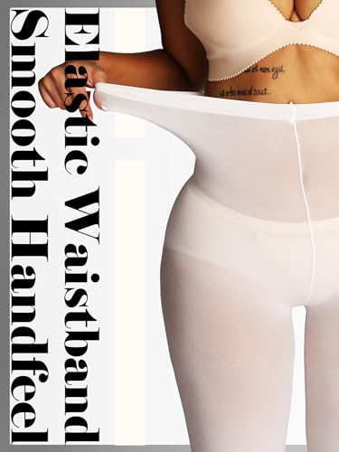 Image of HONENNA Semi Opaque Silky Women Pantyhose Tights, 20+ Colors Invisibly Toe Reinforced 60 Den Size A-E