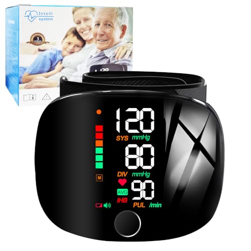 Tensiomètre,Tensiomètre poignet,automatique au poignet Brassard réglable Détecteur de tension...