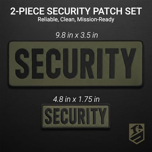 Bluyellow Security Olive Embroidered Hook and Loop Tactical Patch 2 Pack by Bluyellow - Used condition - Image 5