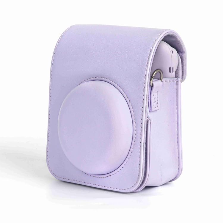 FotoCart Instax Mini 12 Camera Case, PU Leather Protective Camera Bag for Fujifilm Instax Mini 12 Camera(Lilac Purple) 4