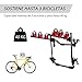 HOMCOM Portabicicletas Trasero Portón Plegable con Correas hasta 3 Bicis Soporte de...