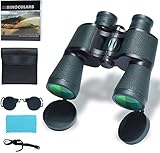 【100% IMPERMEABLE】 Estos binoculares de prisma de techo de 20x50 para adultos están hechos de cuero y una armadura de goma antideslizante, les permite ser impermeables, resistentes a los impactos, para un rendimiento sin empañamiento Nuestros binoculares livianos vienen con una funda de transporte para facilitar el transporte y almacenamiento, que también puede proteger sus binoculares de observación de aves de colisiones.