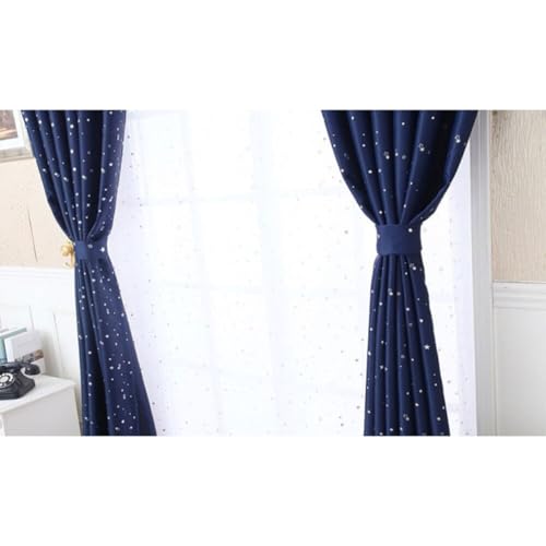 Rideau perforé bleu motif étoile délicat pour mariage chic - 4