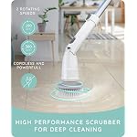 Electric Spin Scrubber with Adjustable Extension Shower Scrubber Brush, Cordless Automatic Power Scrubber for Shower, Cleaner for Tile, Floor, Long Handle & 3 Brush (Packaging May Vary) - Image 4