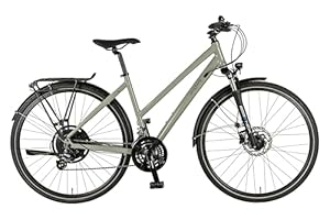Prophete ENTDECKER 500 28 Zoll Trekkingbike mit Altus 24 Gang Kettenschaltung hydraulischen MT200 Scheibenbremsen 40 Lux LED Beleuchtung Alu 48 cm