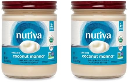 Organic Coconut Manna Puréed Coconut Butter, 15 Oz (Pack of 2), USDA Organic, Non-GMO, Whole 30 Approved, Vegan, Gluten-Free & Keto, Creamy Spread to Boost Smoothies & Oatmeal