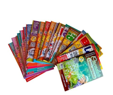 Kit Caça Palavras + Cruzadas com 30 (unidades) - Capa, Editora e Autor Diversos - Sem Repetição