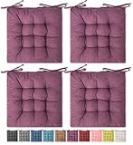 SQUARE MOON 4 Pack Seat Cushion, Chair Cushion, Comfort Chair Pads, Chair Mat for Indoor, Outdoor Di