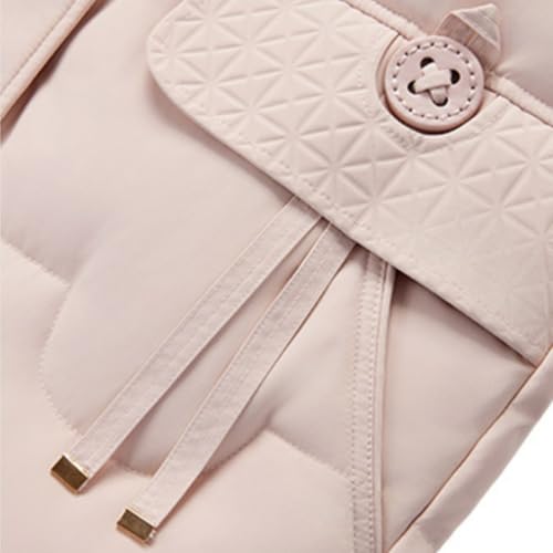 DINGDONG'S CLOSET Kid Girls' Winter Fur Hooded Pockets Fur Down Padded Parka Puffer Jacket4