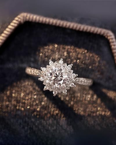 Classic Floral Cube Zircon Couple's Rings Plated Simulated Moissanite, Dainty Timeless Design, for Couple, Wedding Engagement Ring Bridal Sets, His Hers Matching Wedding Bands LCC1122-P2