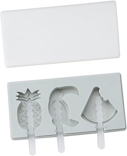 Miniatura 4 de Zerodeko 6 juegos de moldes de silicona para tartas de paletas de helado, moldes de helado de frutas, moldes para helados con tapas, moldes de