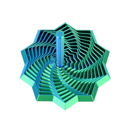 3D Printed Fidget Toys, 3D Printed Fidget Toys, Impossible Puzzle Cone, Sensory Play Gadgets for Hands, Novelty Magic Passthrough Toy for Mindful Moments, Detailed 3D Toys Collection (Green)