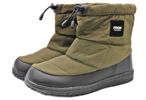 Mozu 95022701 Mens Snow Boots Rain Snow Lightweight Water Repellent Waterproof Non-slip Cold Protection Warm Khaki 10 US