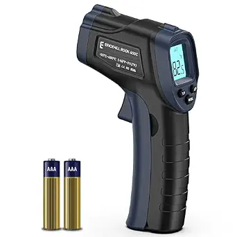 ERICKHILL Infrared Thermometer Gun -58°F~1112°F, Laser Temperature Gun for Cooking, Temp Gun with Adjustable Emissivity, Suitable for BBQ, Griddle, Pizza Oven, HVAC, Engine, Pool - View 2