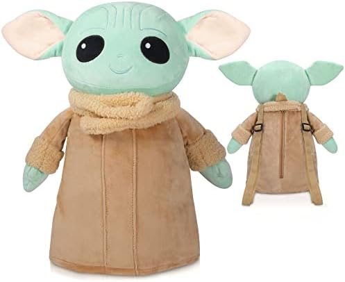 Cemocle 16 Inch Baby Grogu Doll Plush, Kids Cute Stuffed Animal Backpack Plush Figure Toys for Girls and Boys