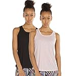 icyzone Women's Lightweight Breathable Open Back Workout Athletic Yoga Tank Tops
