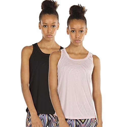 icyzone Women’s Lightweight Breathable Open Back Workout Athletic Yoga Tank Tops