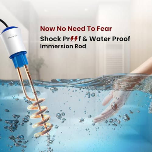 Image of Cadlec UltraHeat 1500W Shockproof RapidHeat Technology Electric Copper Water Heater Immersion Rod With Waterproof & Protection | Instant Heating | ISI Certified 2 Year Warranty