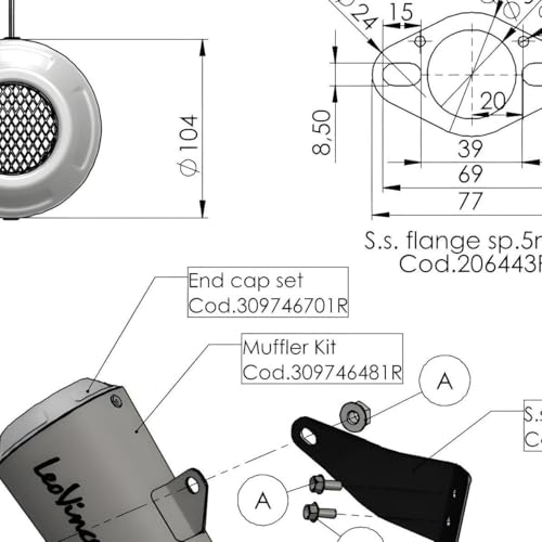 Auspuffhalterung Ersatzteil Set LeoVince Haltesatz Auspuffanlage, Edelstahl für Honda CB 125 R