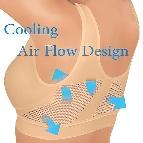 Sports Bras for Women High Support Full Coverage Anti Sagging Bra Plus Size Wireless Comfort Yoga Gym Lift up Air Bra 6