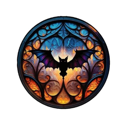 Gothic Bat Glass Pendant Necklace for Women Vintage Gothic Rope Chain Witch Bat Choker Dark Punk Style Necklace Victoria Emboss Necklaces Mystic Witch Jewelry Accessories4