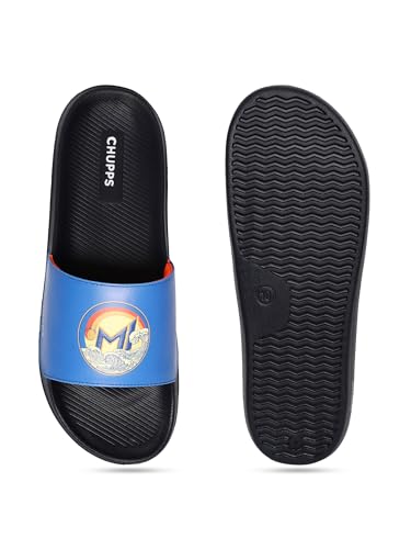 Image of CHUPPS X Mi Surge White & Navy Drift Orthopedic Slippers | Soft Footpharma Footbed | Breathable Ventilation Holes | Lightweight Flip Flops | Anti-Skid Chappals for Everyday For Mens