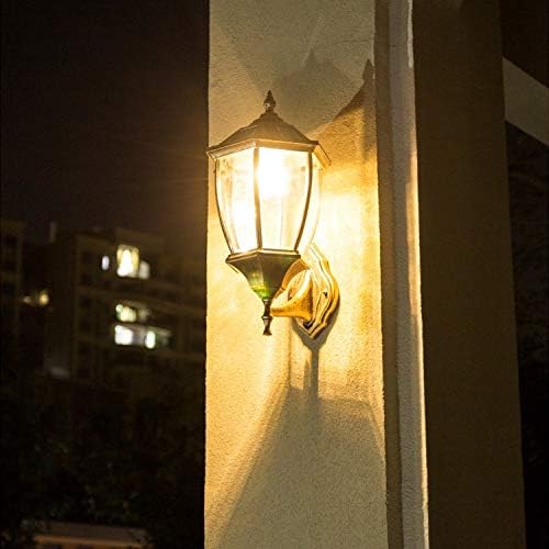 Retro LED Wall Lantern Traditional Clear Glass European Outdoor/Indoor Gate Door-side Garage Wall Sconces Light Fixture Waterproof IP54