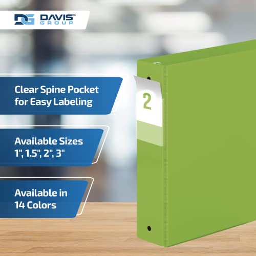 Premium Economy 2-Inch Binders, 3-Ring Binders For School, Office, Or Home, Colored Binder Notebooks, Pack Of 6, Round Ring, Lime Green #TOP3