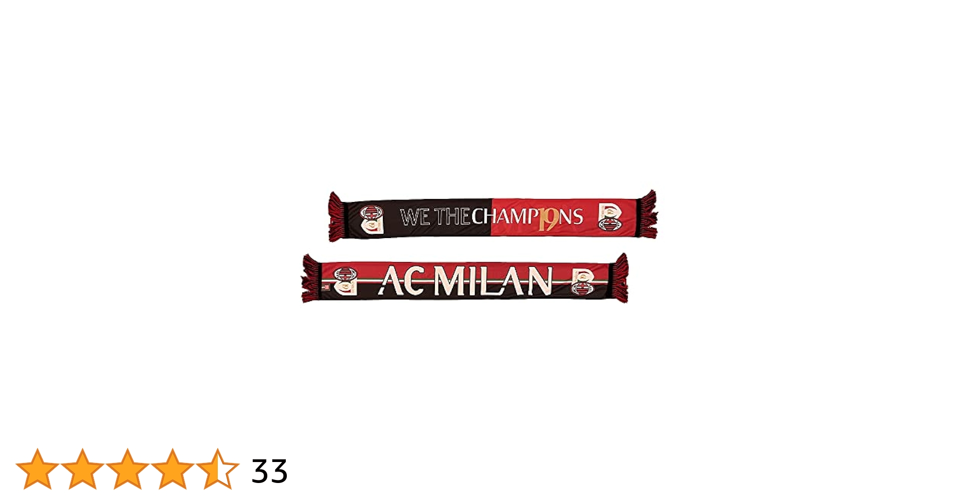 AC Milan 赤黒 スカーフ 公式ファンクラブ Amazon | AC Milan 公式 19th Scudetto スカーフ ダブル