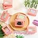 Zonon 30 Pcs Soap Boxes for Homemade Packaging, Mini Kraft Treat Boxes with Window for Bakery Candy Soap Making Gift Packaging(3.5 x 2.4 x 1.2 Inch,Pink)