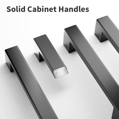 Cobbe Matte Black Square Cabinet Handles, 5 Inch Hole Centers, 30 Pack by Cobbe - Used condition - Image 4